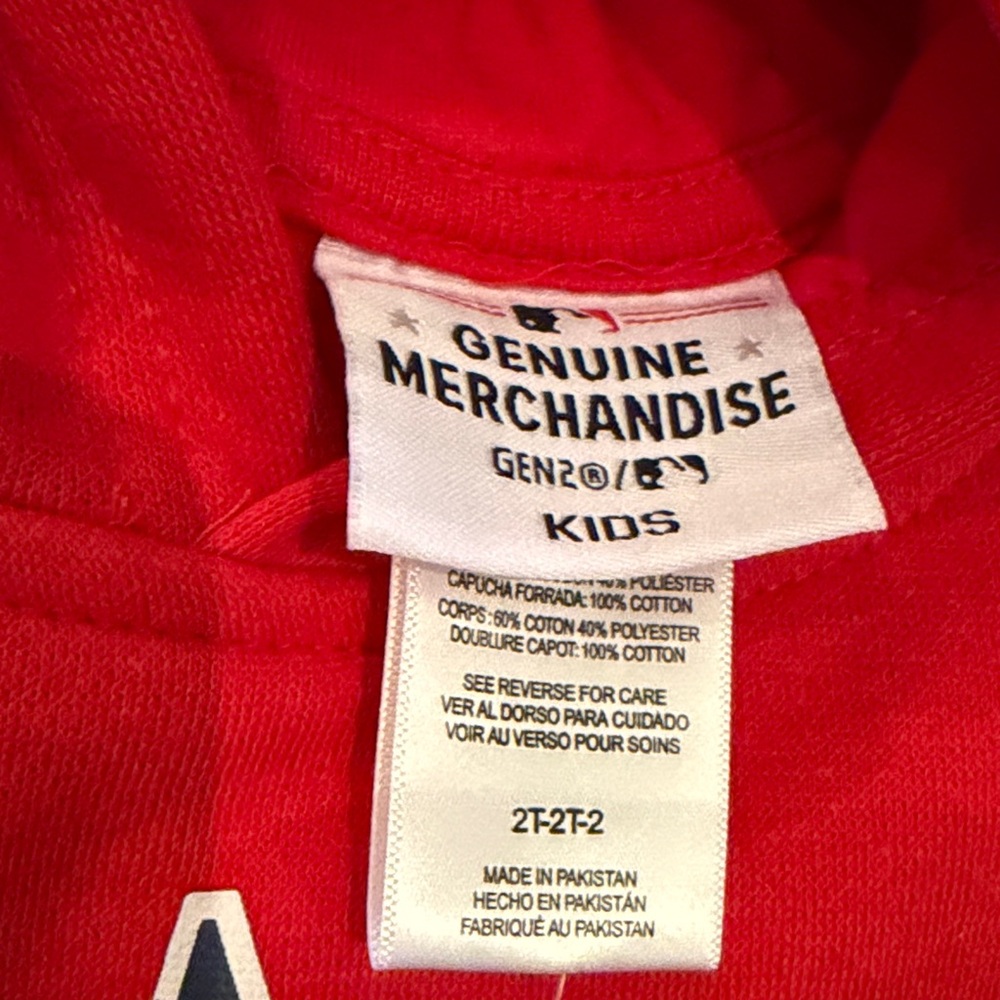 Genuine Merchandise Red Hoodie with Los Angeles Logo Sz 2T New With Tag - Picture 5 of 5